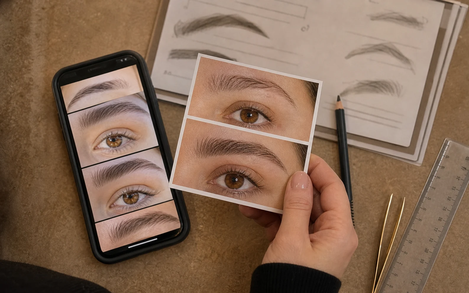 Aperçu UGC d’un bilan visuel sourcils RégenCils avec photos de diagnostic.