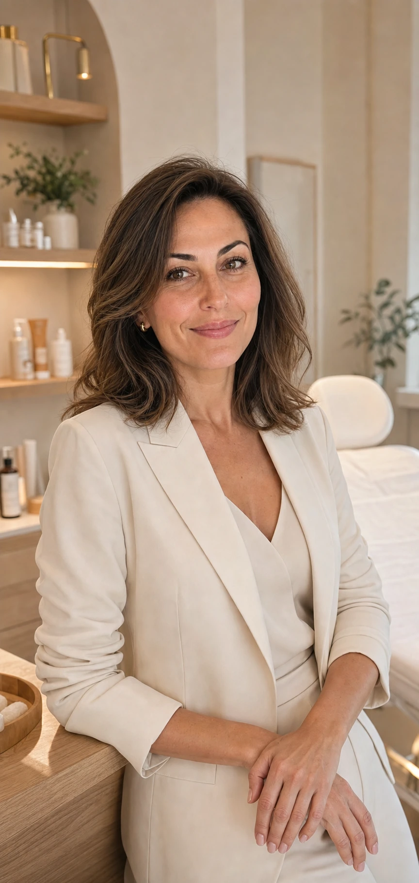 Camille Laurent, créatrice de la méthode RégenCils, en institut de beauté.
